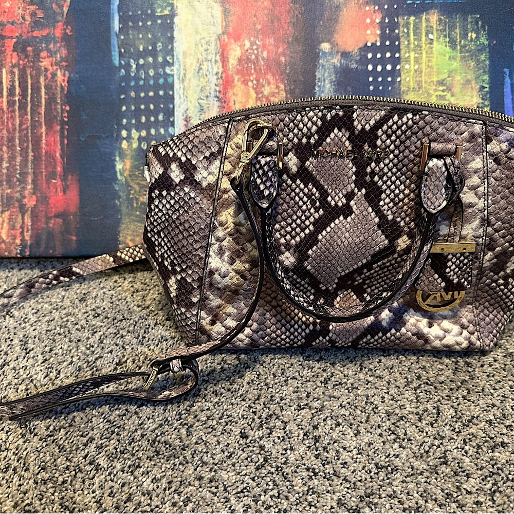 Michael Kors snake skin bag